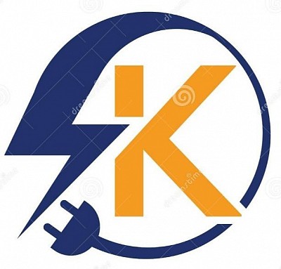 The K stands for Kilowatt, the lighting flash and the cable with 2 pin plug top stands as an electrical symbol.